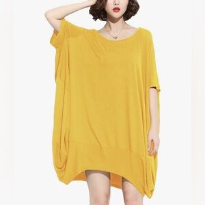 Bright Yellow Oversized Tunic Dress Small-Large